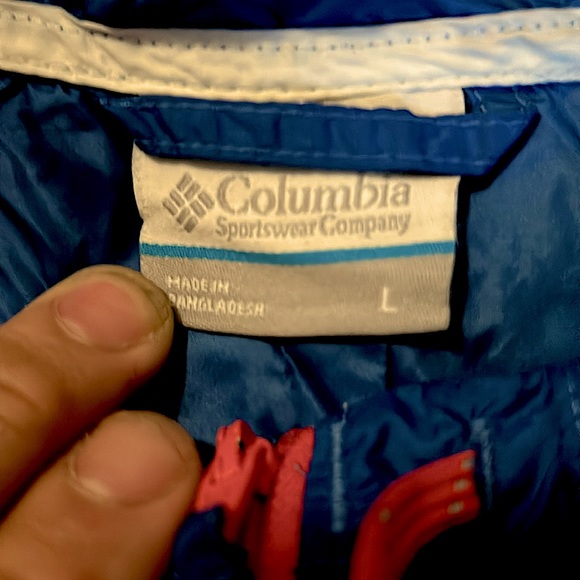 Columbia Fleeced Line Winter Jacket RN#69724 CA05367 Men’s Sz Large! Blue&White! - Picture 7 of 14